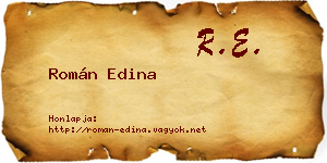 Román Edina névjegykártya